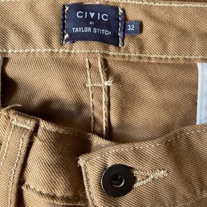 Mens Taylor Stitch Civic Merino Chinos Sz 32 Khaki